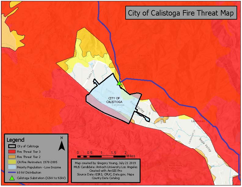 City of Calistoga Fire Threat Map