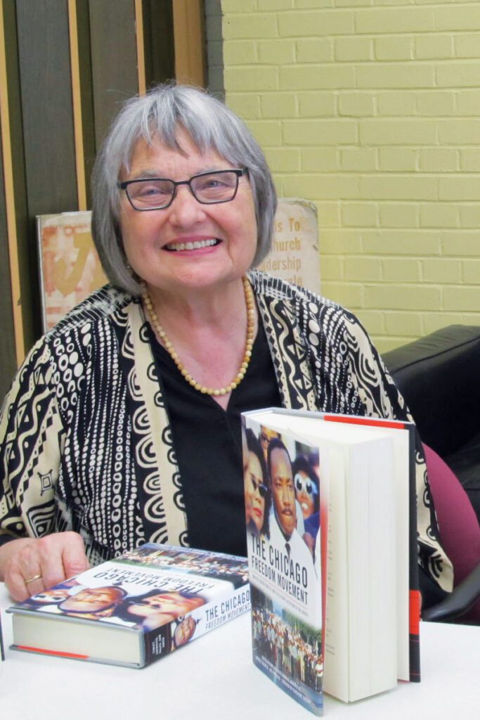 Mary Lou Finley at a book signing
