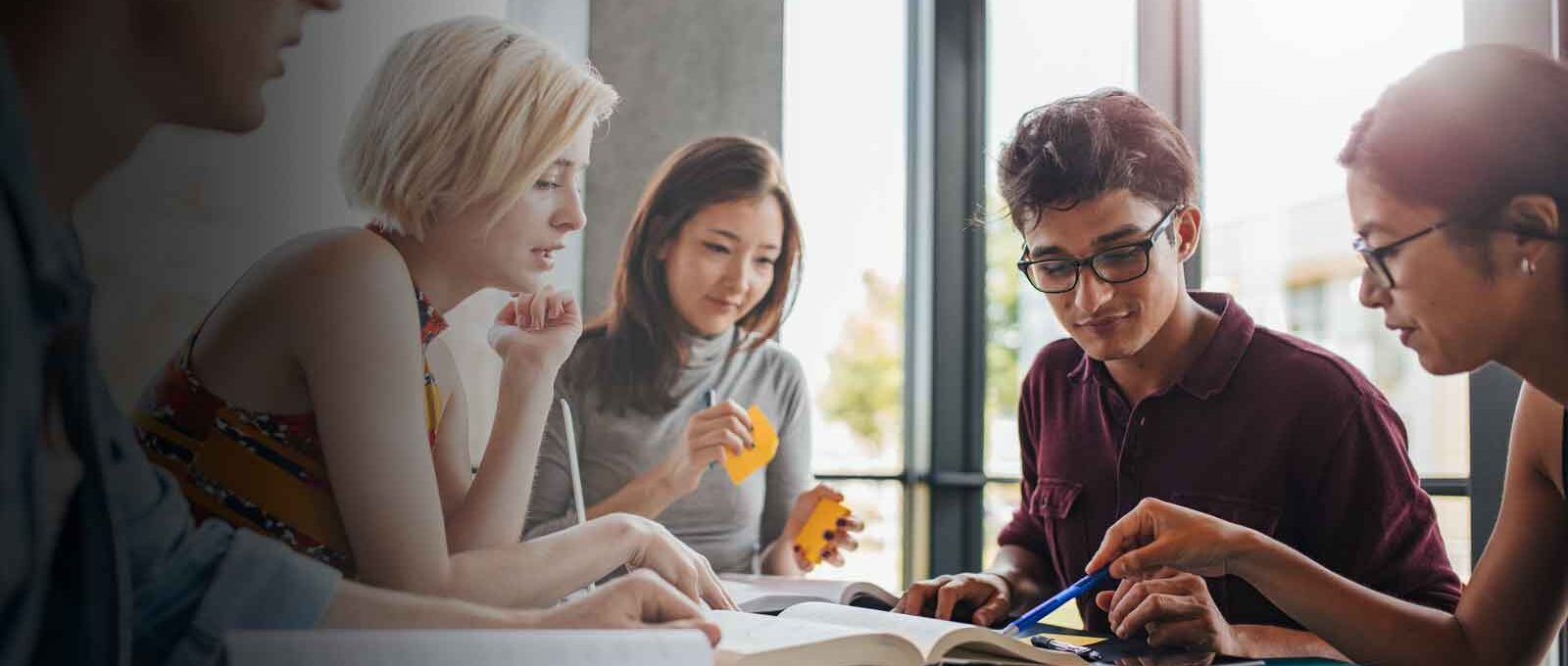 group of students working together