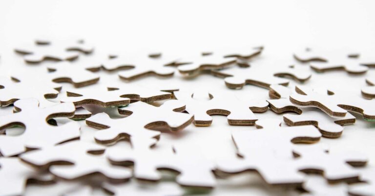 pile of blank puzzle pieces