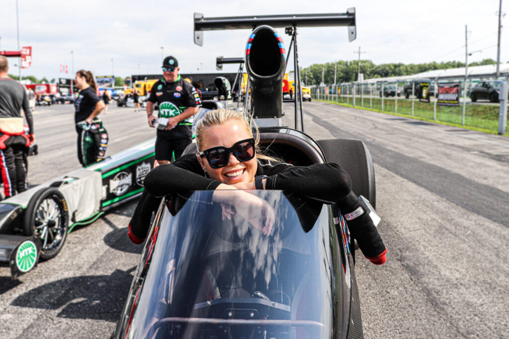 Julie Nataas in her racecar. Photo credit-SR Driven Media3