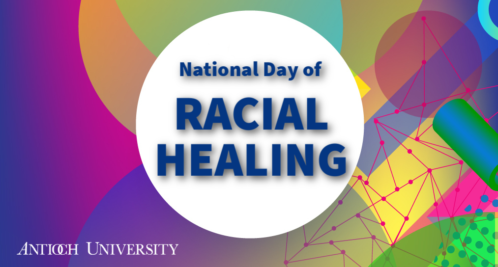 National Day of Racial Healing written on a multi colored background