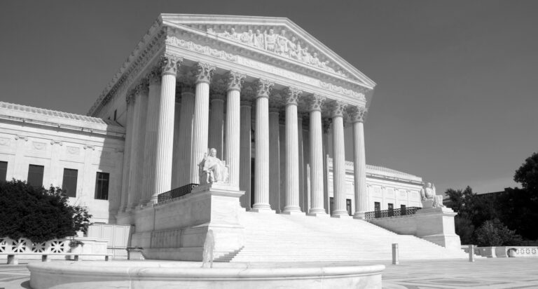 Supreme Court in black and white