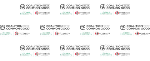 Antioch University logo with Otterbien University logo and the Coalition for the Common Good