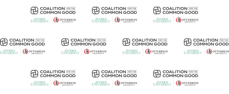 Antioch University logo with Otterbien University logo and the Coalition for the Common Good