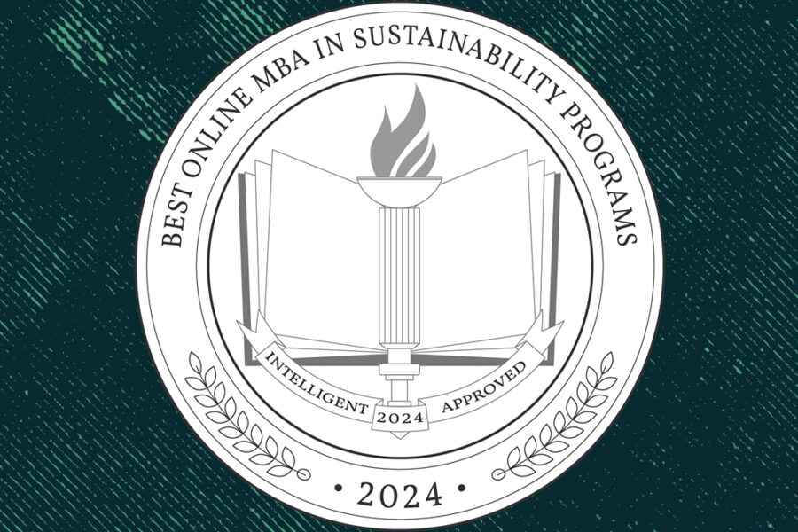 Best Online MBA in Sustainability Programs 2024 Badge