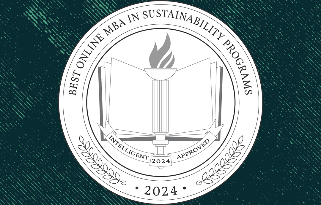 Best Online MBA in Sustainability Programs 2024 Badge