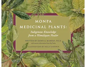 Grren book cover with plants and the words Monpa-Medicinal- Plants-Book-Cover 