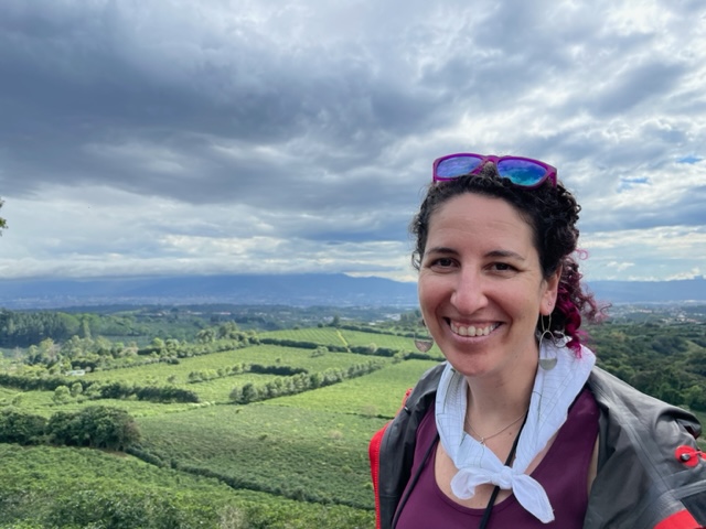 Becky Elias, at Hacienda Alsacia, the Starbucks coffee farm and agronomy center in Costa Rica, in 2022