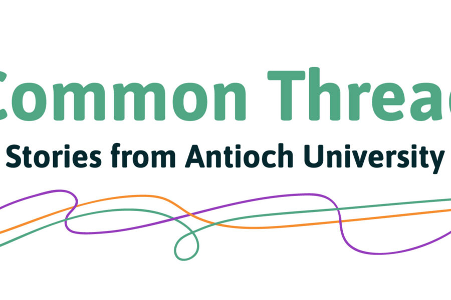 common thread - stories from antioch university logo with threads