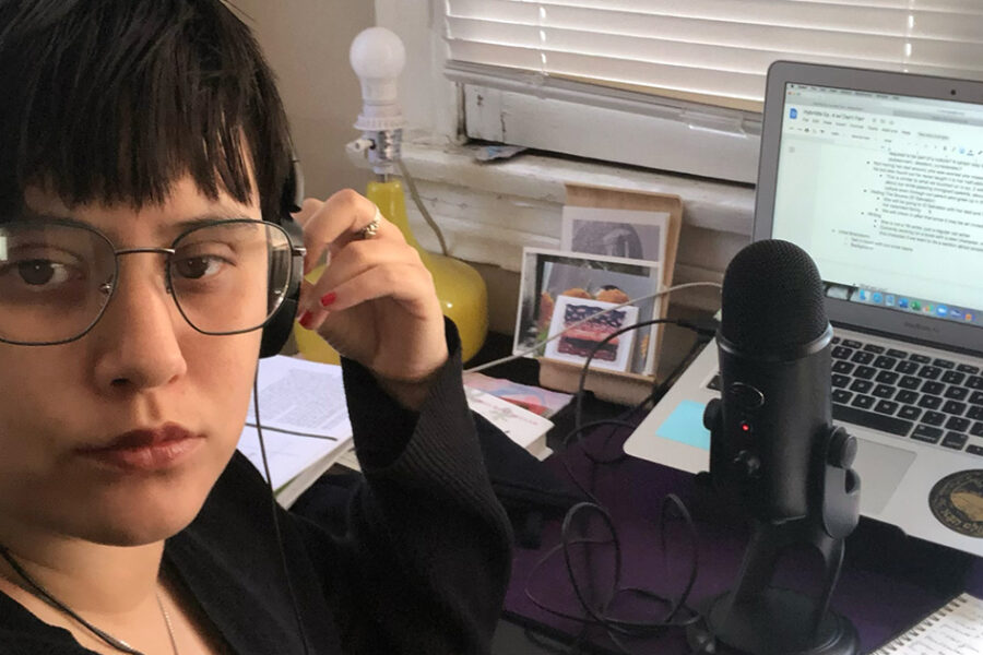 Kirby-at-the-podcasting-booth