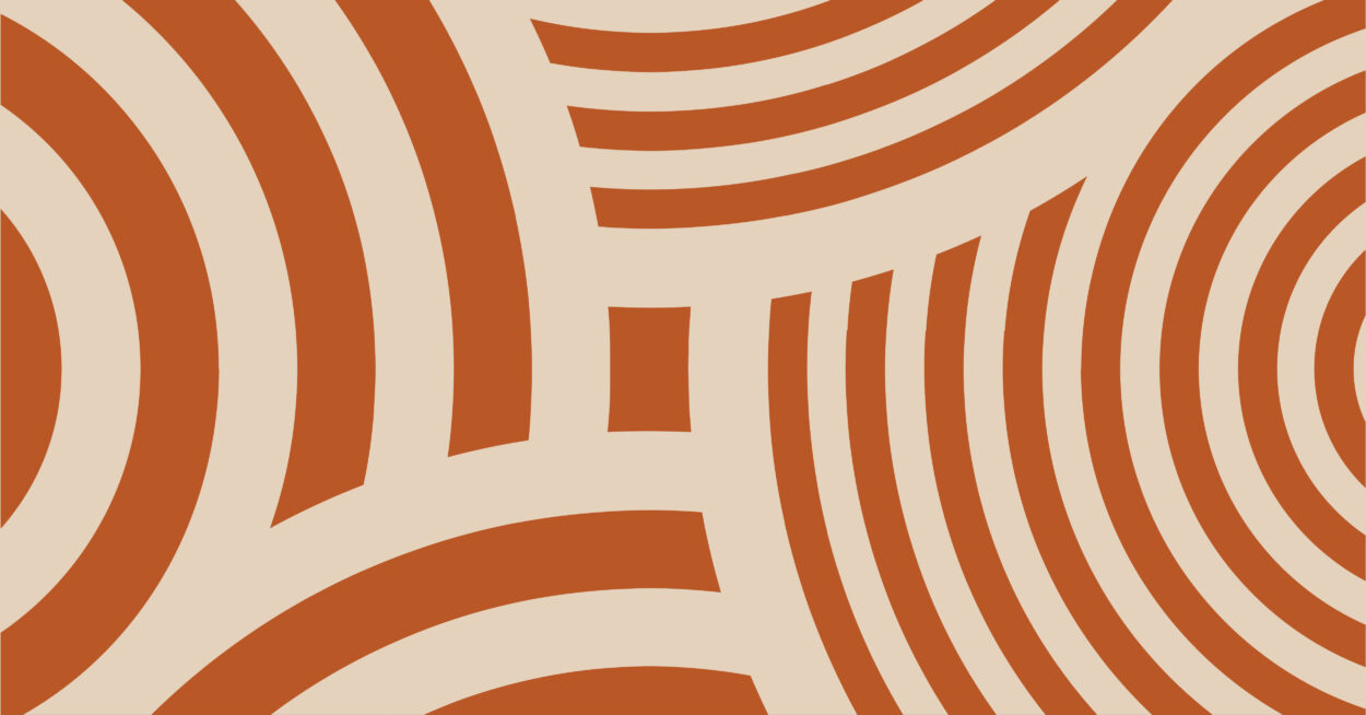 An abstract banner showing the trademark swirls of the CCG in a rich brown against a tan background.