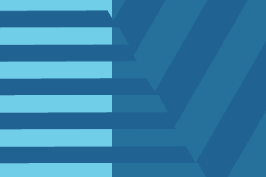 Abstract blue striped background with diagonal bands in two shades of blue.