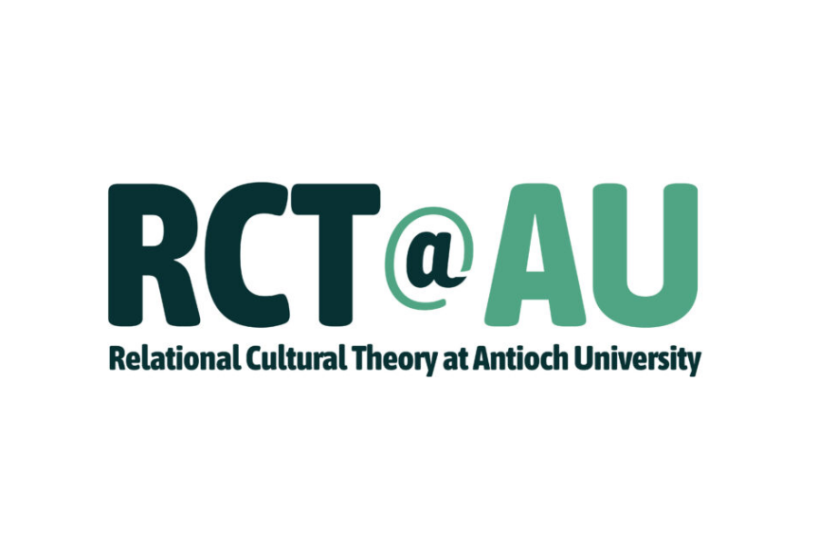 RCT@AU logo for Relational Cultural Theory at Antioch University, featuring dark teal and green lettering.