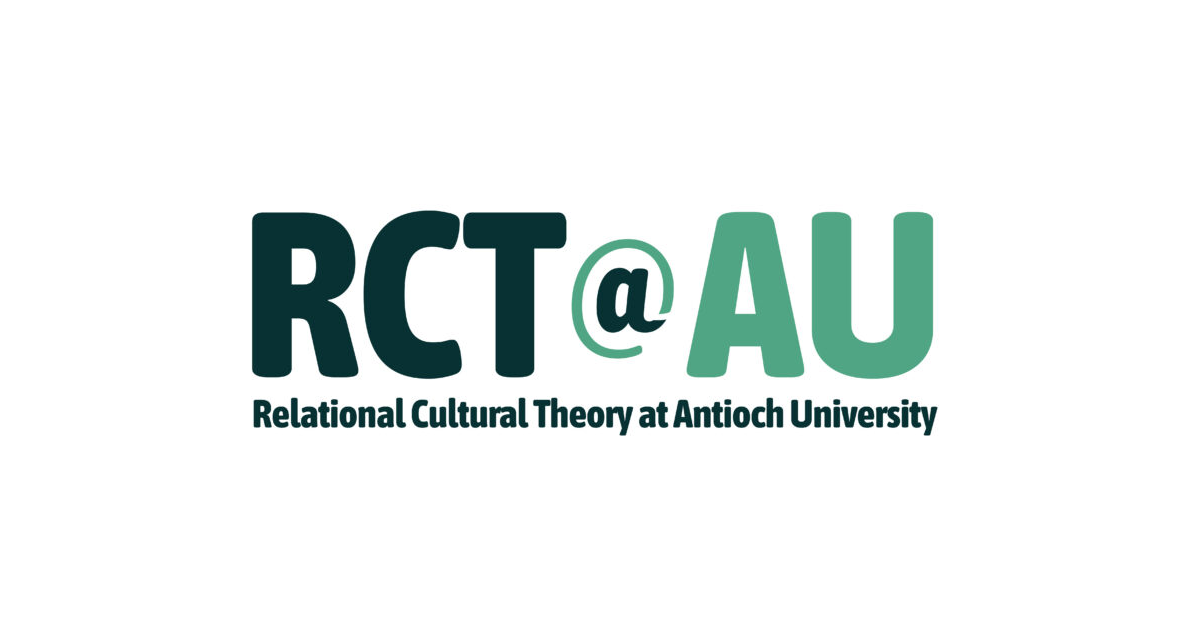 RCT@AU logo for Relational Cultural Theory at Antioch University, featuring dark teal and green lettering.