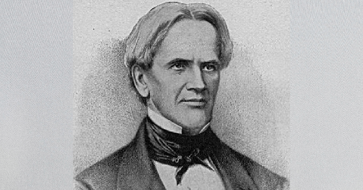 Black-and-white engraved portrait of Horace Mann, the first president of Antioch College and a leading advocate for public education.