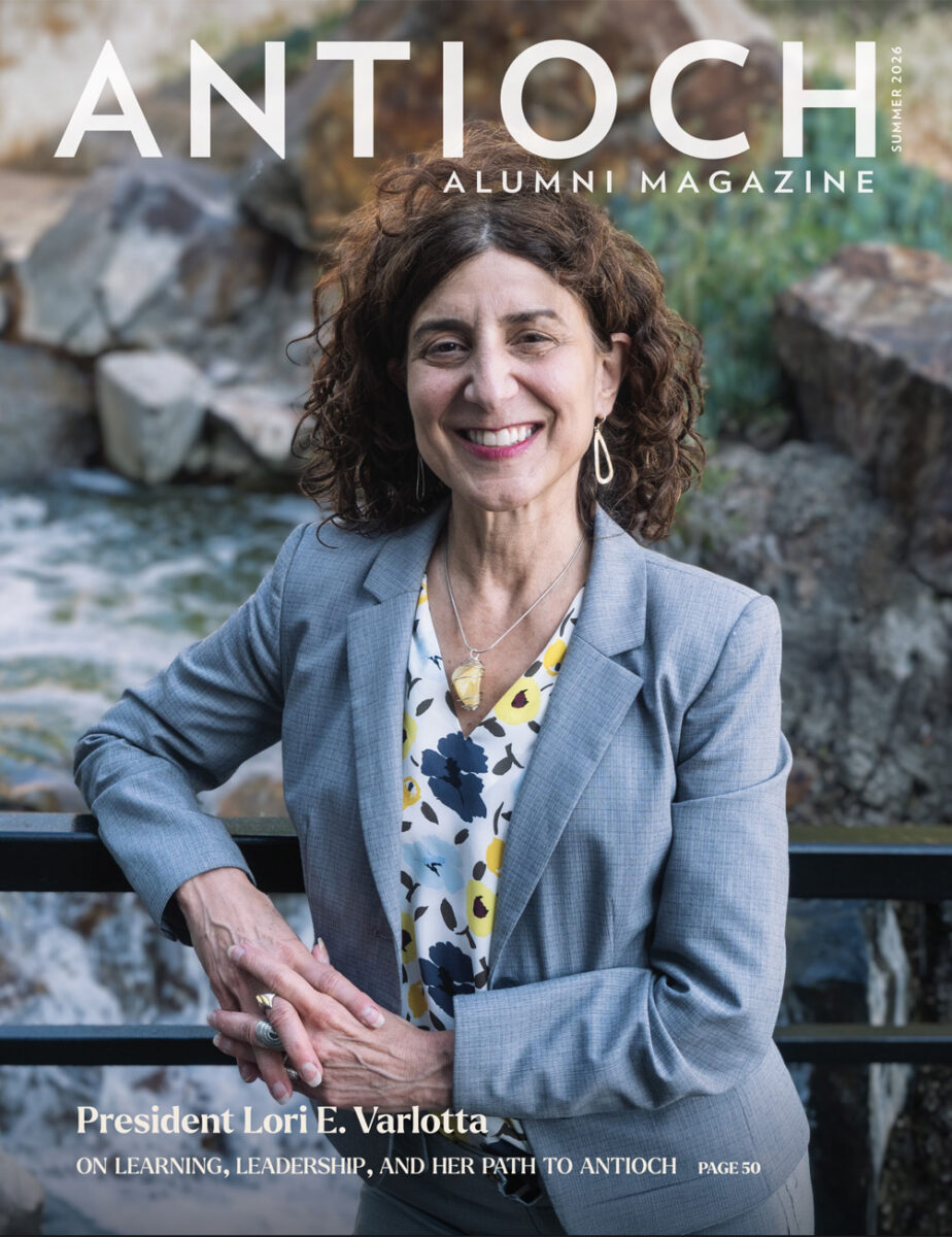 Antioch Alumni Magazine cover featuring President Lori E. Varlotta; Summer 2026 issue